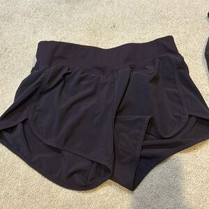 Zella athletic shorts- dark purple/maroon color- excellent condition